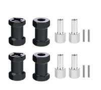 QOAKSDY RC Car Upgrade Parts For Axial D90 AX10 CC01 For SCX10 F350 1/10 rc cars Crawler 4Pcs Thickness 15mm/20mm/25mm/ Extension Parts 12mm Hex Wheel Hubs(Black,20mm)