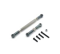 QOAKSDY RC Car Upgrade Parts For MN D90 D99 MN-90 FJ-45 1/12 RC Crawler Metal Adjustable Steering Linkage Servo Link Pull Rod Turnbuckle Modification Accessories(Gray)