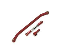 QOAKSDY RC Car Upgrade Parts For MN For MN128 1/12 Rc Steering Link Rod Aluminum Alloy Stronger Linkage Tie Modified Parts(Red)