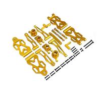 QOAKSDY RC Car Upgrade Parts For SCY rc cars 16101 16102Pro 16103 Upgrade Metal Parts Accessories Suspension Arm Wheel Seat Steering Cup Set Modified(Yellow)