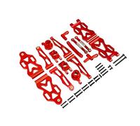 QOAKSDY RC Car Upgrade Parts For SCY rc cars 16101 16102Pro 16103 Upgrade Metal Parts Accessories Suspension Arm Wheel Seat Steering Cup Set Modified(Red)
