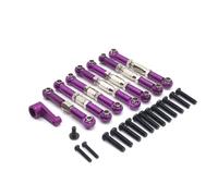 QOAKSDY RC Car Upgrade Parts For Wltoys 1:14 144010 144001 144002 1:12 124016 124017 124018 124019 rc cars Upgrade Parts Metal Linkage Servo Pull Steering Tie Rod Set Arms(Purple)
