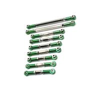 QOAKSDY RC Car Upgrade Parts For Wltoys 12429 1/12 RC Upgrades Parts Accessories Metal Front Rear Tie Rod Linkage Servo Link Steering Set Modification(Green)