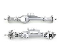 QOAKSDY RC Complete Axle For Axial For RBX10 For Ryft 1/10 RC Crawler Car Upgrade Parts Accessories Metal Front And Rear Axle(Silver,1 set)