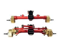 QOAKSDY RC Complete Axle For Axial For SCX24 For Gladiator For Jlu C10 1/24 RC Crawler Truck Car Metal Front And Rear Axle(Red)