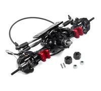 QOAKSDY RC Complete Axle For D90 1/10 RC Crawler Car Upgrade Parts Aluminum Complete Front And Rearr Axle With Differential Lock(Front)