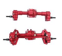 QOAKSDY RC Complete Axle For FMS For FCX18 FCX24 1/24 rc Car Part Aluminum Alloy Front Rear Axle Accessories Upgrade(Red)