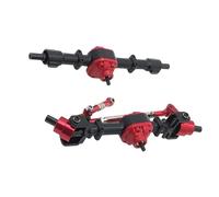 QOAKSDY RC Complete Axle For MN For D90 OFF-Road rc Car Accessories 1/12 Part CNC Rc Front Axle Rear Parts(Black,1 set)