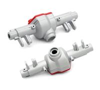 QOAKSDY RC Complete Axle For MN128 For MN86 MN86S MN86K MN86KS Metal Front And Rear Axle Housing With Differential Cover 1/12 RC Crawler Car Parts(Silver,2pcs Axle Housing)