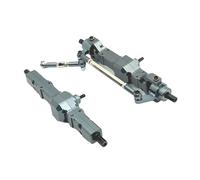 QOAKSDY RC Complete Axle For WPL For C14 C24 B14 B24 1/16 RC Front Rear Axle rc Car Upgrade Parts Aluminum Alloy Bridge(Gray)