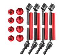 QOAKSDY RC Drive Shaft For Traxxas For MAXX 2.0 V2 89076-4 For WideMaxx 1/10 rc Car Upgrade Parts 4Pcs 8996X Extended Drive Shaft CVD With Wheel Hex(Red)