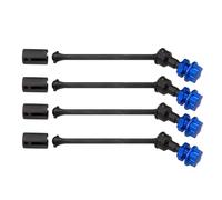 QOAKSDY RC Drive Shaft For Traxxas For MAXX For WideMaxx 1/10 rc Car Upgrade Parts 4pcs Steel Extended Drive Shaft CVD With Splined Wheel Hex(Black Blue)