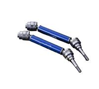 QOAKSDY RC Drive Shaft For Traxxas For SLASH For Rustler For Stampede For Hoss 4X4 1/10 rc Car Parts 115/118MM Metal Front Rear Drive Shaft CVD(Blue,2pcs 115mm)