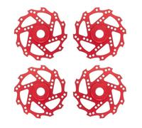QOAKSDY RC Repair Parts Compatible With Arrma 1/7 For Infraction For Limitless For Felony 1/8 For Typhon Upgrade Parts 4pcs Metal Brake Disc Wheel Hex Hub Adapter(Red)