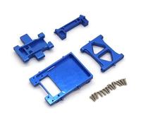 QOAKSDY RC Repair Parts Compatible With FMS For Fire For Horse For EAZYRC For Thunder For Storm 1/18 rc cars Metal Steering Gear Box Base Rear Bar For Seat(Blue)