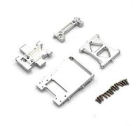 QOAKSDY RC Repair Parts Compatible With FMS For Fire For Horse For EAZYRC For Thunder For Storm 1/18 rc cars Metal Steering Gear Box Base Rear Bar For Seat(Silver)