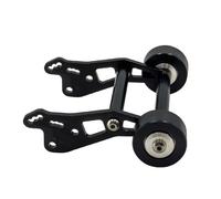 QOAKSDY RC Repair Parts Compatible With Losi For Mini For LMT Adjustable Metal Wheelie Bar Anti Roll Wheel Aluminium 1/18 Rc Crawler Car Accessories Upgrade Parts(Black)
