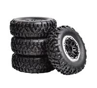 QOAKSDY RC Repair Parts Compatible With MN D90 MN98 MN99S For WPL C14 C24 C34 B14 B24 For LDRC P06 LD1297 LD1299 4pcs 64mm Soft Tire Wheel RC Car Upgrade Parts