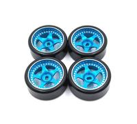 QOAKSDY RC Repair Parts Compatible With WLtoys For KYOSHO For Mosquito Truck 1/28 RC Car Spare Parts Metal Upgrade 27mm Drift Wheel Tyre(Blue)