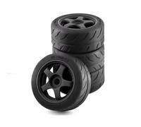 QOAKSDY RC Repair Parts For Arrma For Infraction For Limitless For Felony 1/7 rc cars Upgrade Parts 4pcs 5-Spoke 100x42mm Tire Tyre 17mm Wheel Hex(Black)