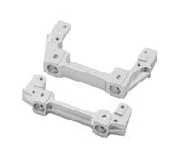 QOAKSDY RC Repair Parts For Axial 90047 For Wrangler For SCX10 II 90046 Metal Front Rail Bumper Mount Servo Bracket 1/10 RC Track Car Upgrade Parts(Silver)