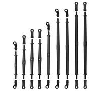 QOAKSDY RC Repair Parts For Axial For SCX10 III For JT For Gladiator 1/10 RC Crawler Car Upgrade Parts Metal Suspension Link Rod For Chassis Link Set(Black)