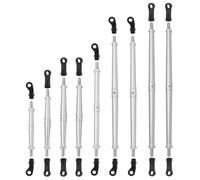 QOAKSDY RC Repair Parts For Axial For SCX10 III For JT For Gladiator 1/10 RC Crawler Car Upgrade Parts Metal Suspension Link Rod For Chassis Link Set(Silver)