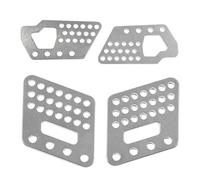 QOAKSDY RC Repair Parts For Axial For Wraith 90018 Aluminium Shock Absorber Mount Front Rear Shock Damper Stand For 1/10 RC Crawler Car(Silver,Rear and Front)