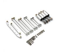 QOAKSDY RC Repair Parts For FMS For Fire For Horse For EAZYRC For Thunder For Storm 1/18 rc cars Upgrade Accessories Shock Absorber Trolley Set(Silver)