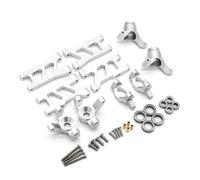 QOAKSDY RC Repair Parts For HS 18301 18302 18311 18312 18321 18322 1/18 Remote Control Car Metal Parts For Swing Arm Steering Cup Accessories(Silver)