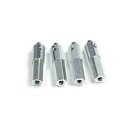 QOAKSDY RC Repair Parts For LDRC LD-P06 For Unimog 1/12 RC Truck Car Spare Parts Accessories 4Pcs Metal Portal Axle Shaft Hex Adapter