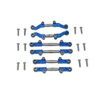 QOAKSDY RC Repair Parts For LOSI For Mini-T 2.0 2WD For Stadium 1/18 rc cars Truck Metal Adjustable Front Rear Steering Tie Rod Link Set(Blue)