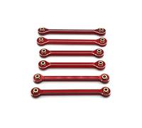 QOAKSDY RC Repair Parts For MJX 10208 For Monster 1/10 rc cars Upgrade Parts Aluminum Pull Rod Link Rod Steering Rod Set