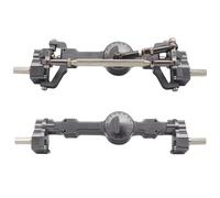 QOAKSDY RC Repair Parts For MN D90 D91 D96 For MN98 For MN99S MN45 CNC Metal Front And Rear Portal Axle Set 1/12 rc cars Upgrade Parts(Gray,1Set)