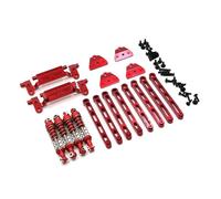 QOAKSDY RC Repair Parts For MN For MN168 For MN78 1/12 rc cars Parts Metal Upgrade, Rod, Shock Absorber, Rod For Seat, Shock Mount, Suit(Red)