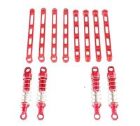 QOAKSDY RC Repair Parts For MN For MN168 For MN78 External For Spring Shock Absorber Fixed Rod 1/12 rc cars Aluminum Upgrade Parts Accessories(Red)
