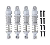 QOAKSDY RC Repair Parts For Traxxas For TRX-4M For Bronco For Defender 1/18 RC Crawler Car Upgrade Parts 4PCS Metal Oil Shock Absorber Damper(Silver)
