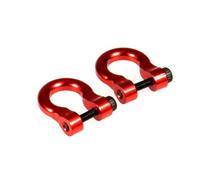 QOAKSDY RC Repair Parts For TRX4 For TRX6 For Axial For SCX10 D90 Metal Trailer Tow Hook Shackle Rescue For 1/10 RC Crawler Car Accessories(Red)