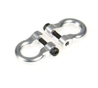 QOAKSDY RC Repair Parts For TRX4 For TRX6 For Axial For SCX10 D90 Metal Trailer Tow Hook Shackle Rescue For 1/10 RC Crawler Car Accessories(Silver)