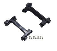 QOAKSDY RC Repair Parts For TRX4-M 1/18 RC Crawler Car Upgrade Parts Metal Front Rear Bumper Servo Mounts Bumper Protective Stand(Black)