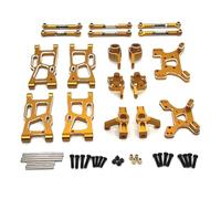 QOAKSDY RC Repair Parts For WLtoys 124008 124016-17-18-19 144001-02-10 For Corolla 1/14 1/12 rc cars Parts Metal Upgrade Kit(Yellow)