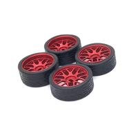 QOAKSDY RC Repair Parts For Wltoys K989 K969 284131 284010 For Kyosho For Mini-z For Mini-d 1/28 Remote Control Car Metal Wheel Hub For Racing Tire(Red)