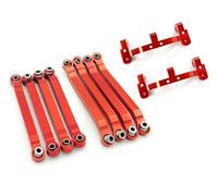 QOAKSDY RC Spare Part For MN D90 D91 D96 D99 D99S For MN90 1/12 Metal For Chassis Pull Rods Link Suspension Tie Rod Replacement Accessories rc Car Upgrade Parts(Red,With seat)