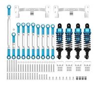 QOAKSDY RC Spare Part For MN D90 For MN99S MN98 MN91 MN96 1/12 rc Car Upgrades Parts Metal For Chassis Link Rod Pull Mount Holder Shock Absorber Sets Accessories(Natural)
