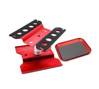 QOAKSDY RC Spare Part For Traxxas For TRX4 For Axial For Arrma For WLtoys 1/8 1/10 1/12 1/16 RC Work Stand Repair Workstation 360° Rotation Lift Screw Tray Parts(Red)