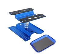 QOAKSDY RC Spare Part For Traxxas For TRX4 For Axial For Arrma For WLtoys 1/8 1/10 1/12 1/16 RC Work Stand Repair Workstation 360° Rotation Lift Screw Tray Parts(Blue)