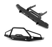 QOAKSDY RC Spare Part For Traxxas For TRX4 For Axial For SCX10 1/10 Metal Front Rear Bumper Replacement For LCG For Chassis RC Crawler Car Upgrade Parts Accessories(Set)