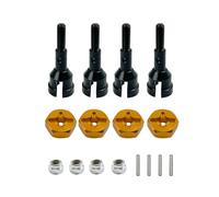 QOAKSDY RC Spare Part For WLtoys 1/18 K929 A959 A969 A979 A959B A969-B Wheel Conversion Set Axle 12Mm Hex Dive Hub Turn Nut 1/10 On Road rc Car Upgrade Parts(Orange)