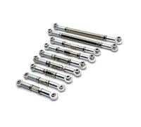QOAKSDY RC Spare Part For Wltoys 12429 Metal Front Rear Tie Rod Linkage Servo Link Steering Set 1/12 rc Car Upgrades Parts Accessories Modification(Silver)