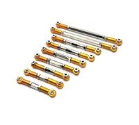 QOAKSDY RC Spare Part For Wltoys 12429 Metal Front Rear Tie Rod Linkage Servo Link Steering Set 1/12 rc Car Upgrades Parts Accessories Modification(Yellow)